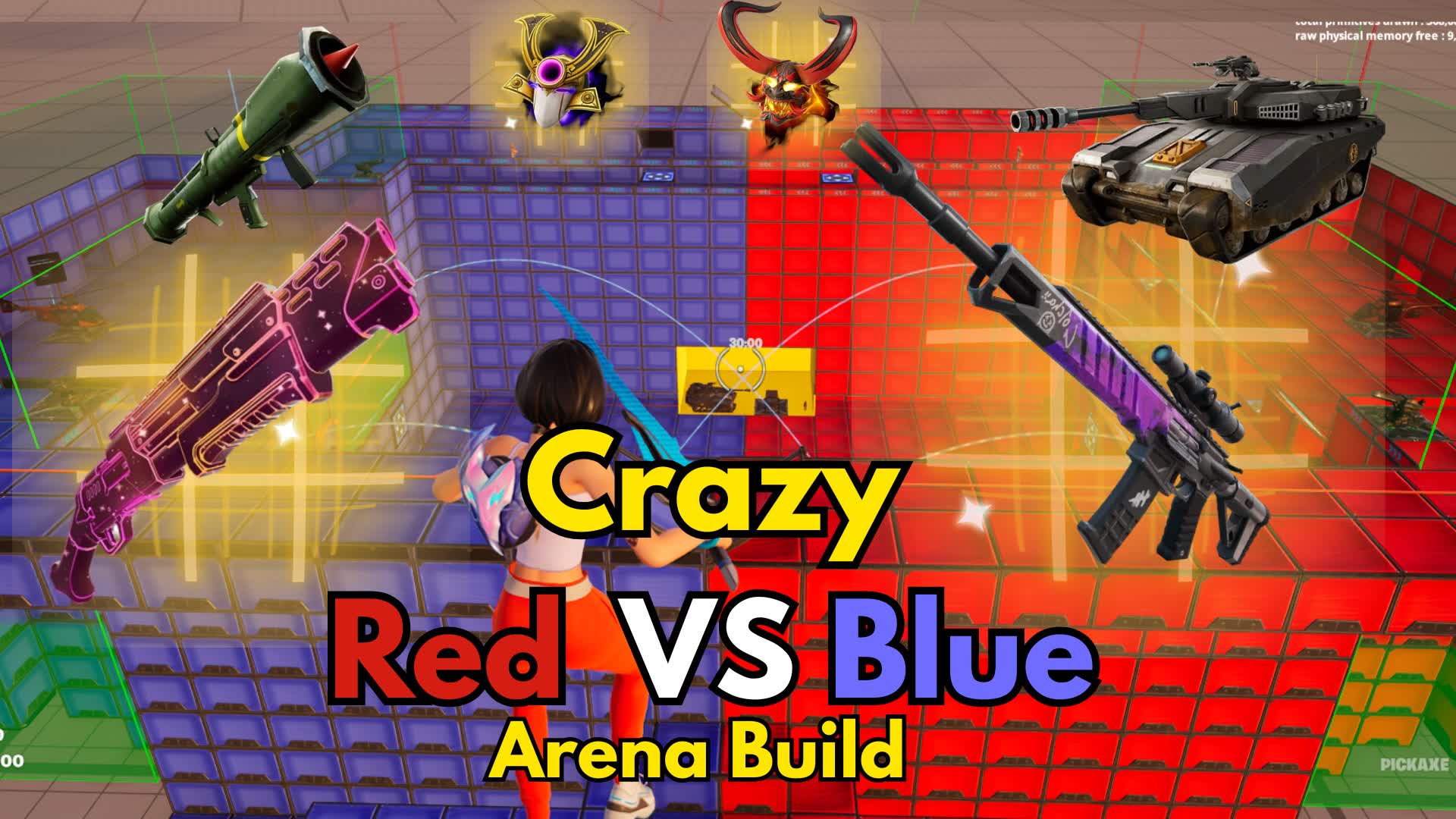 CRAZY RED VS BLUE 🔴🔵 Arena Build