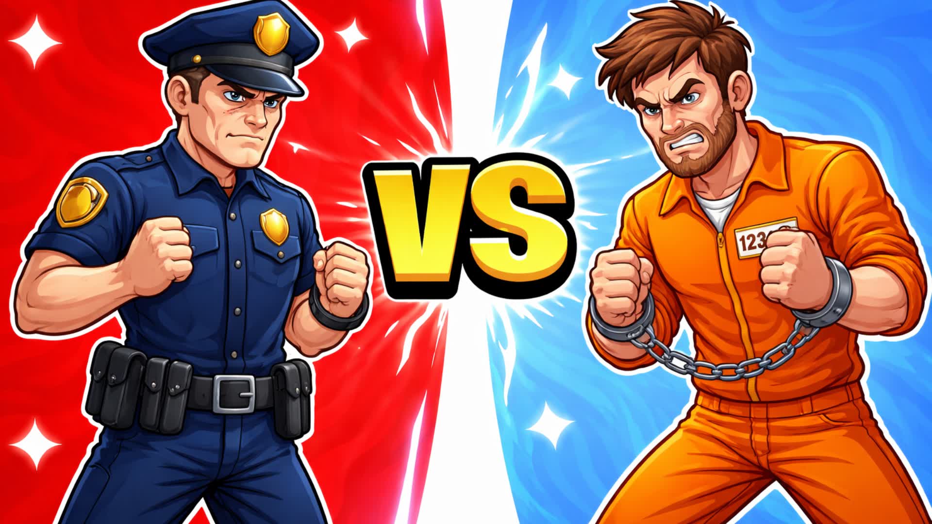 Police vs Prison RED VS BLUE 🔴🔵