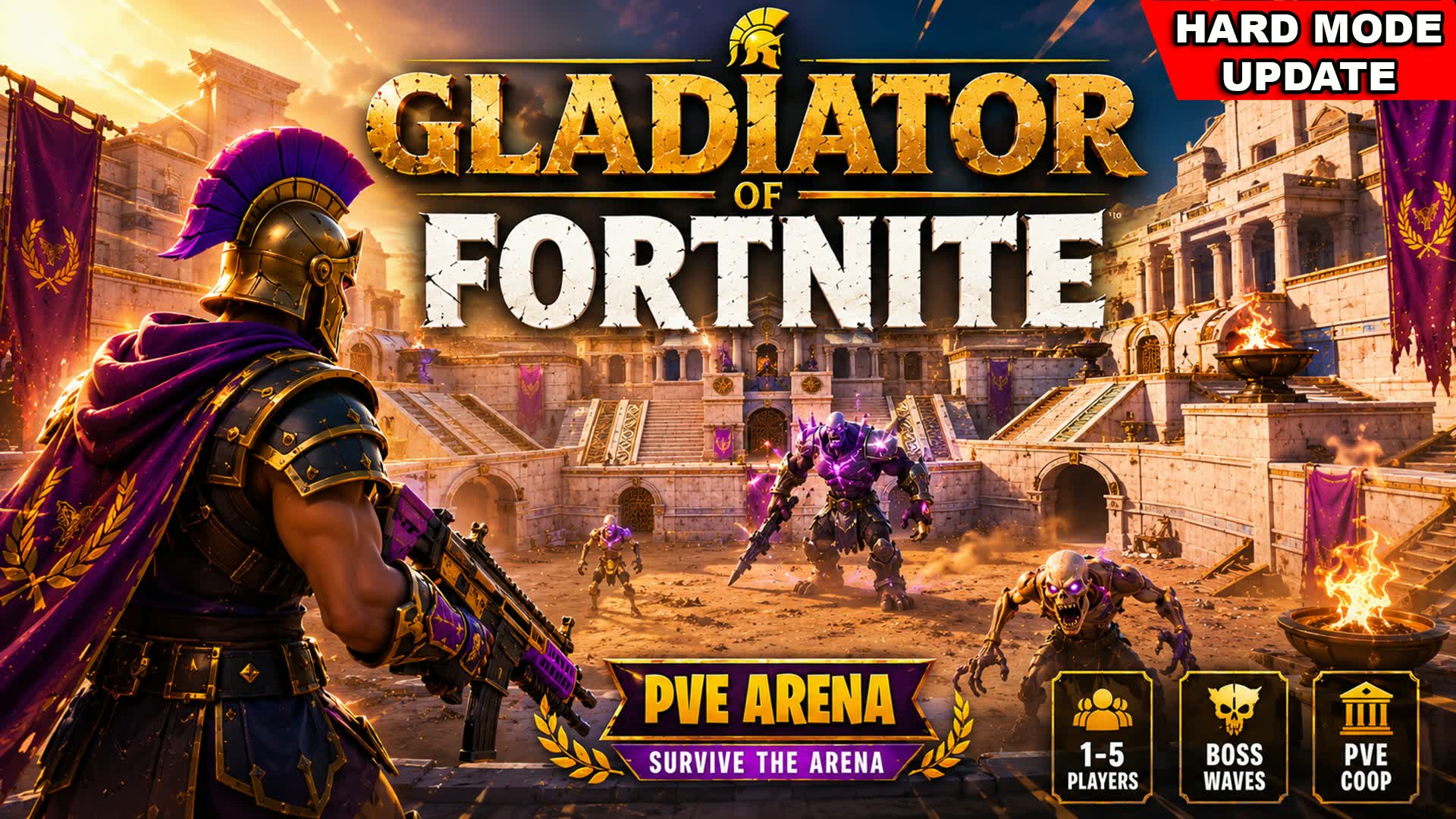 GLADIATOR of FORTNITE  /// PVE ARENA 1-5