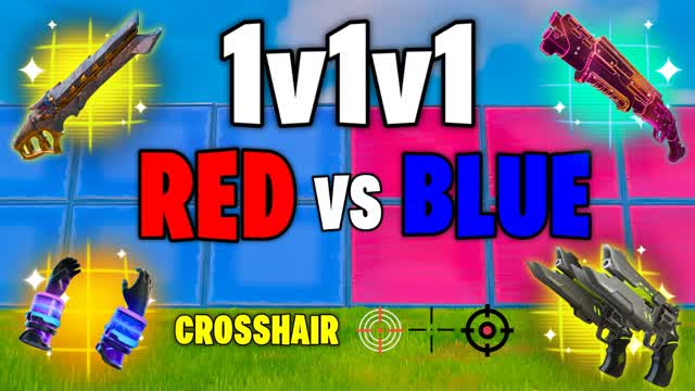 SUPER 1V1V1 RED VS BLUE 🔴🔵