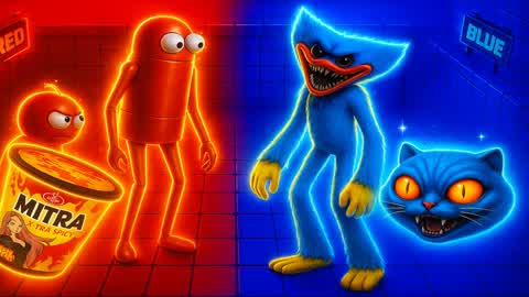 🎃Scary Halloween: Red vs Blue 🔴🔵
