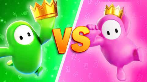 FALL GUYS GREEN VS PURPLE 🫛