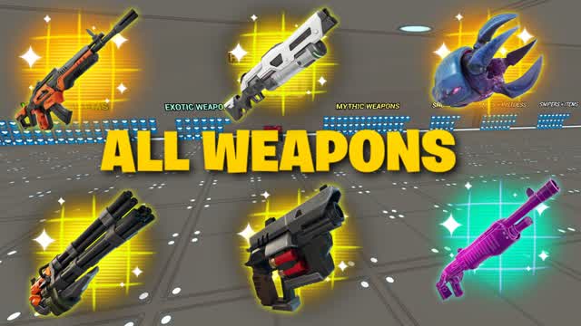 ALL GUNS WITH EVERY ITEMS 1V1  - FFA
