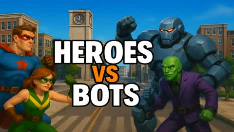 Heroes VS 99 BOTS(NEW BOSS,NEW GUNS)