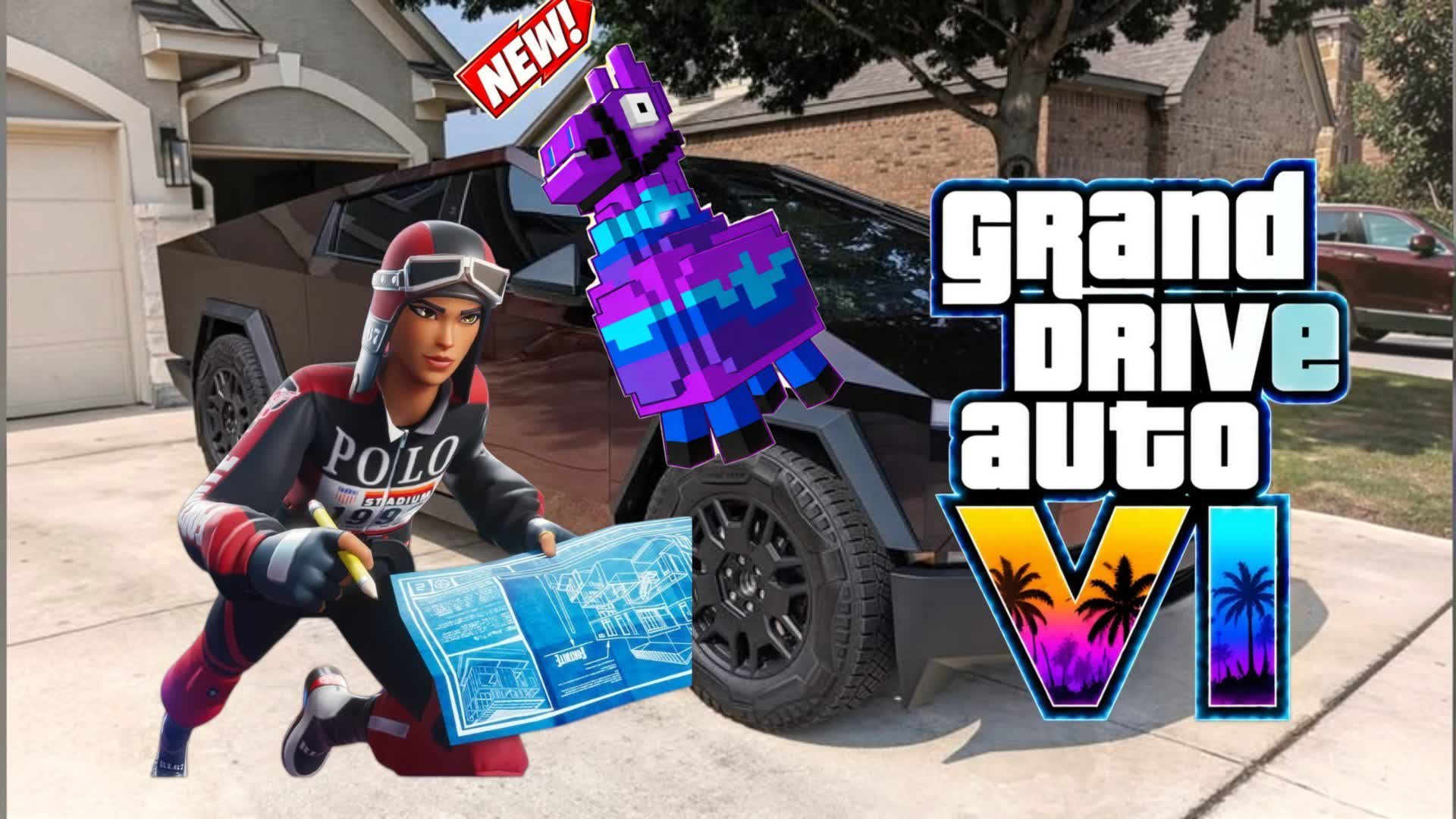 BUILDING & DRIVING GRAND — Fortnite island 6197-6871-8455 by Gomjk