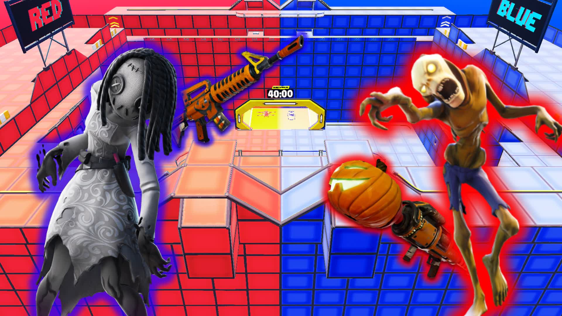 🎃 SPOOKY 🦴 RED VS BLUE 🔴 🔵