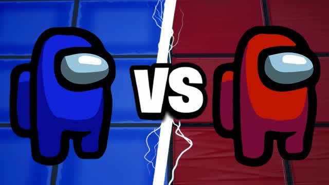 AMONG US RED VS BLUE 🔴🔵