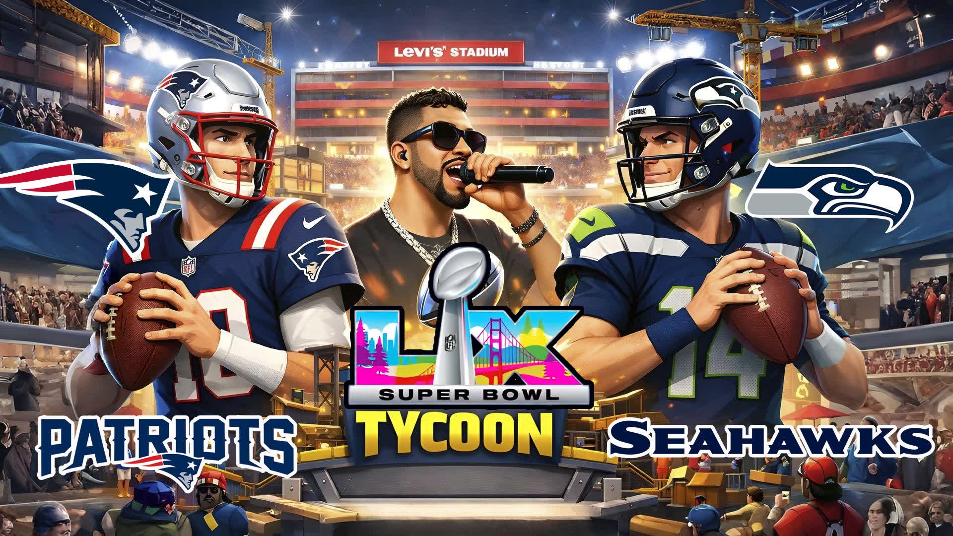 スーパーボウル タイクーン バッドバニー PATS SEAHAWK