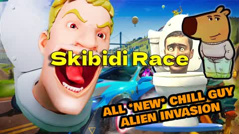 *NEW* CHILL GUY INVASION 🛸 Skibidi Race