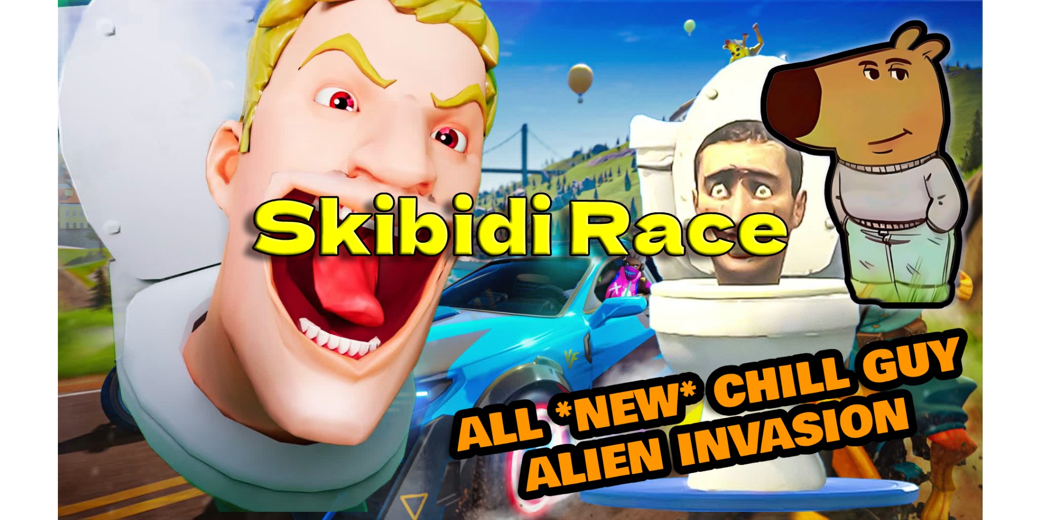 *NEW* CHILL GUY INVASION 🛸 Skibidi Race