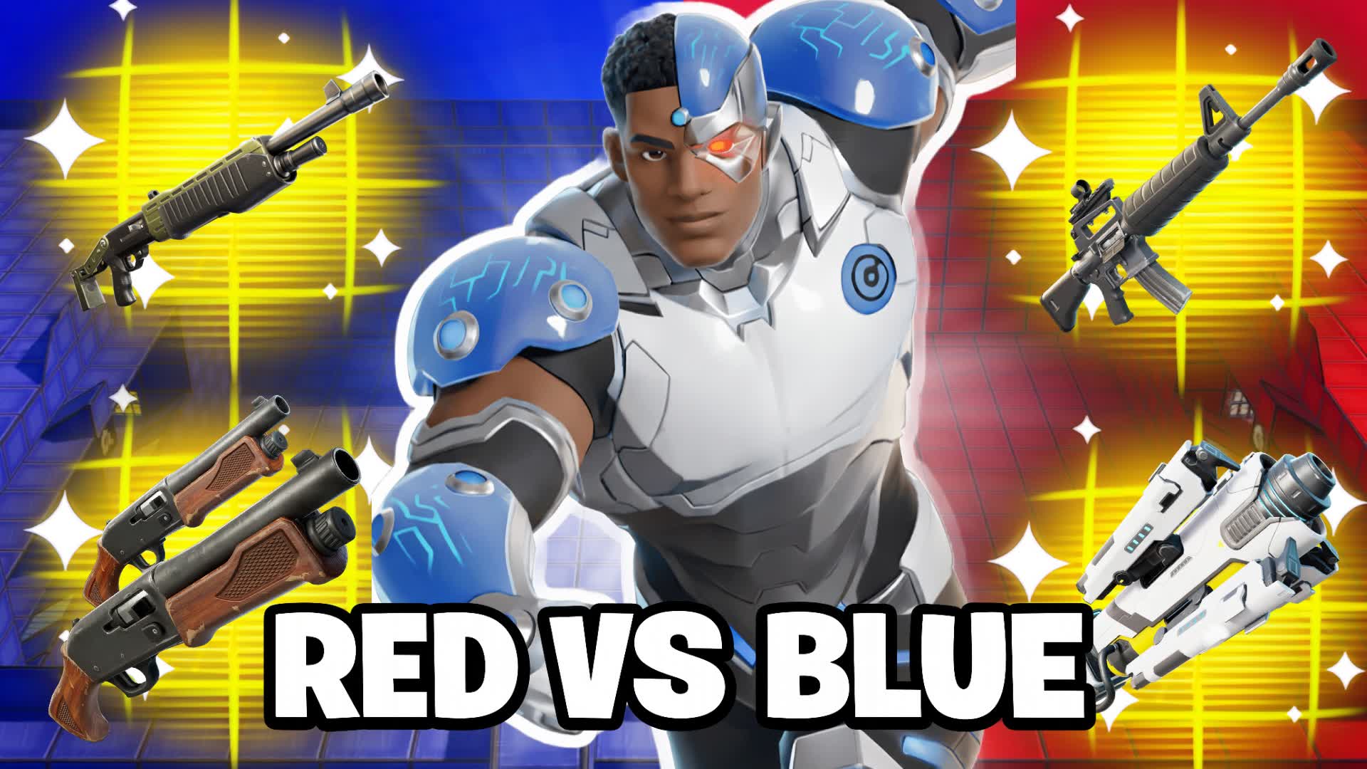 POWERFUL CYBORG RED VS BLUE🔴🔵