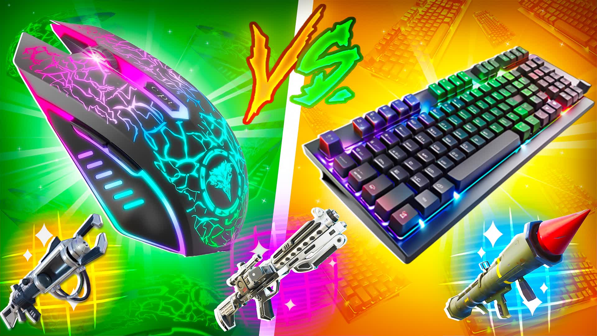 MOUSE VS KEYBOARD 🏆 GREEN VS ORANGE🟢🟠