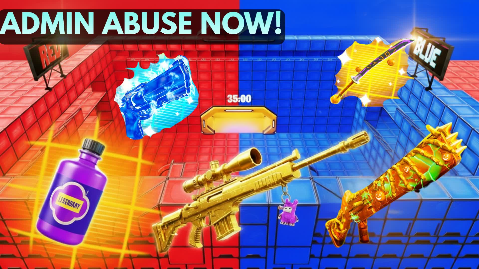 MEGA レッド対ブルー 全武器🎯🌀 5881-2990-4319 by osnow - フォート