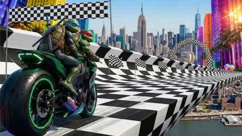 🔧TMNT RAMP🚗 CAR GAMES RAMP NEW CITY