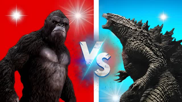 RED VS BLUE 🦖GODZILLA VS KONG🦍