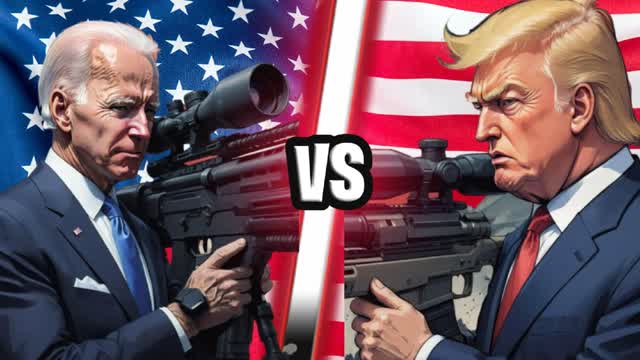 RED TRUMP VS BLUE BIDEN ONE SHOT SNIPERS