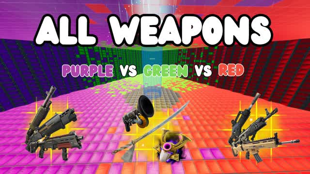 RED vs GREEN vs PURPLE // ALL WEAPONS