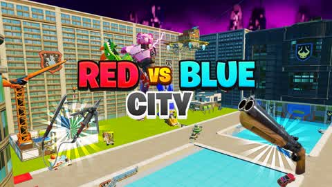 Futuristic City Red vs Blue