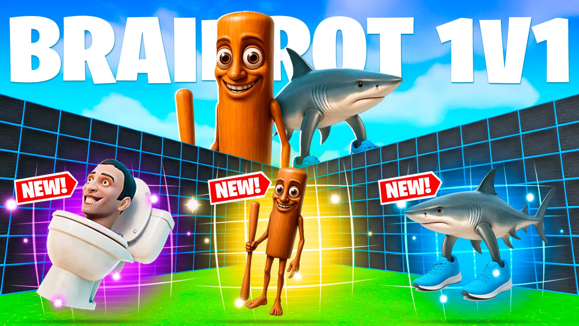 BRAINROT 1V1 FFA - ALL GUNS & MEMES