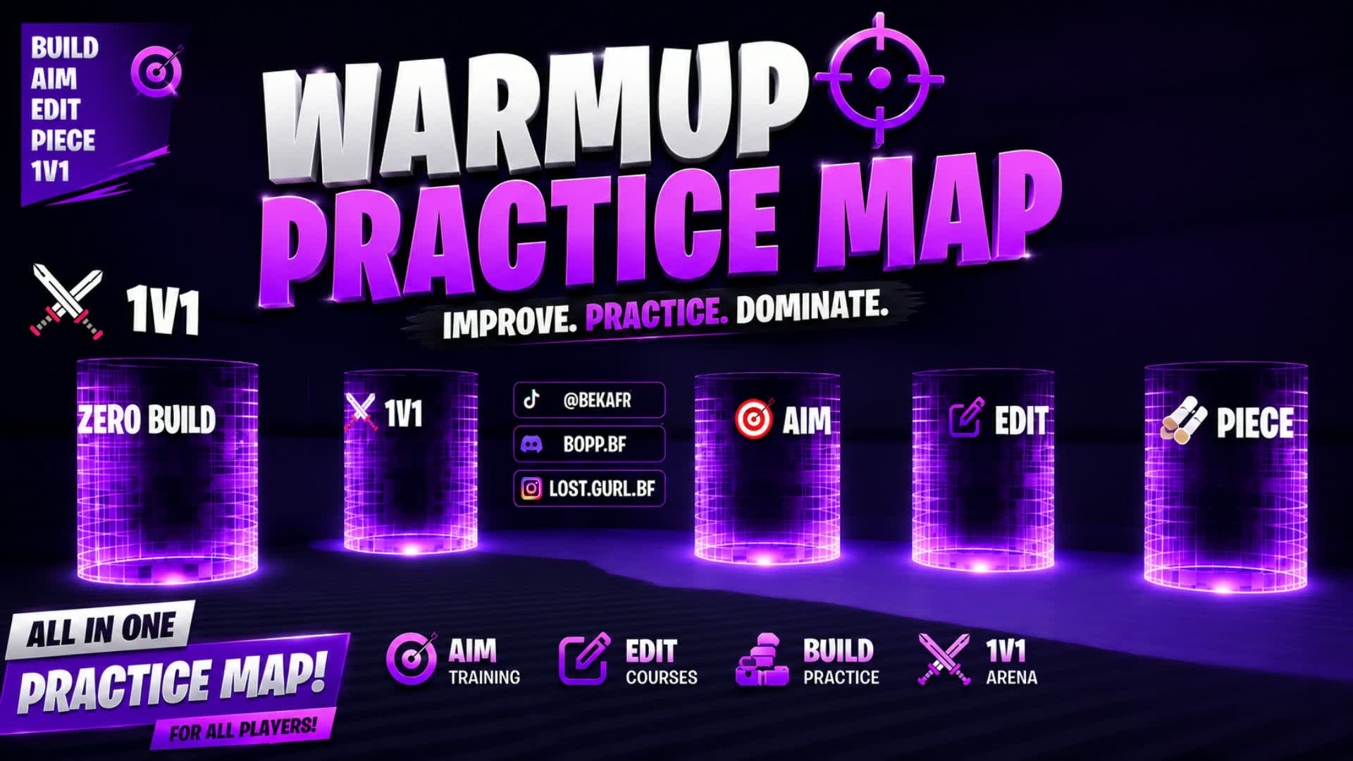 💜 WARMUP PRACTICE MAP W/ BOTS 💜