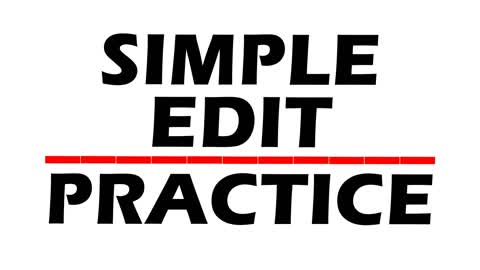 Simple Edit Training✨✍