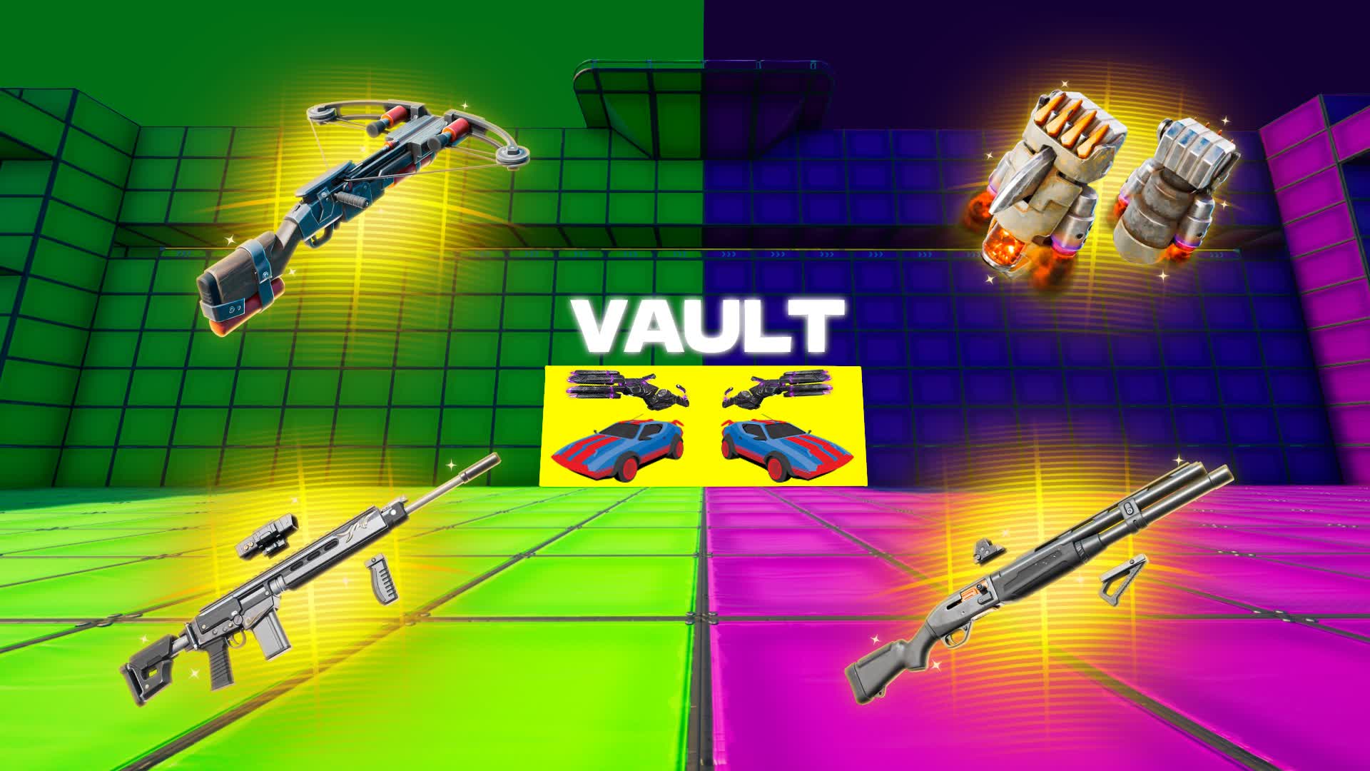 SIMPLE GREEN VS PURPLE 162120175357 by veyron Fortnite Creative Map