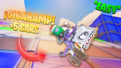 EPIC CARS GIGA RAMP 🌈🏍🚗🚐🌈