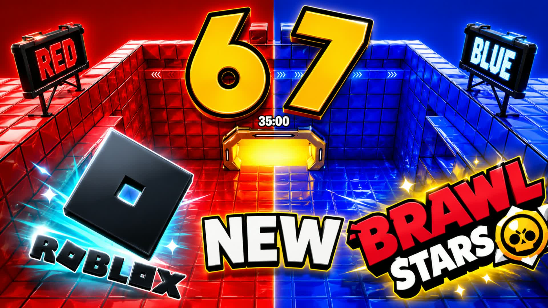 67 🌟RED ROBLOX 🔴VS🔵BLUE BRAWL🌟