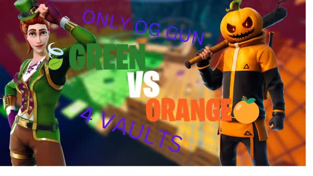 GREEN VS ORANGE ONLY OG GUN with vault