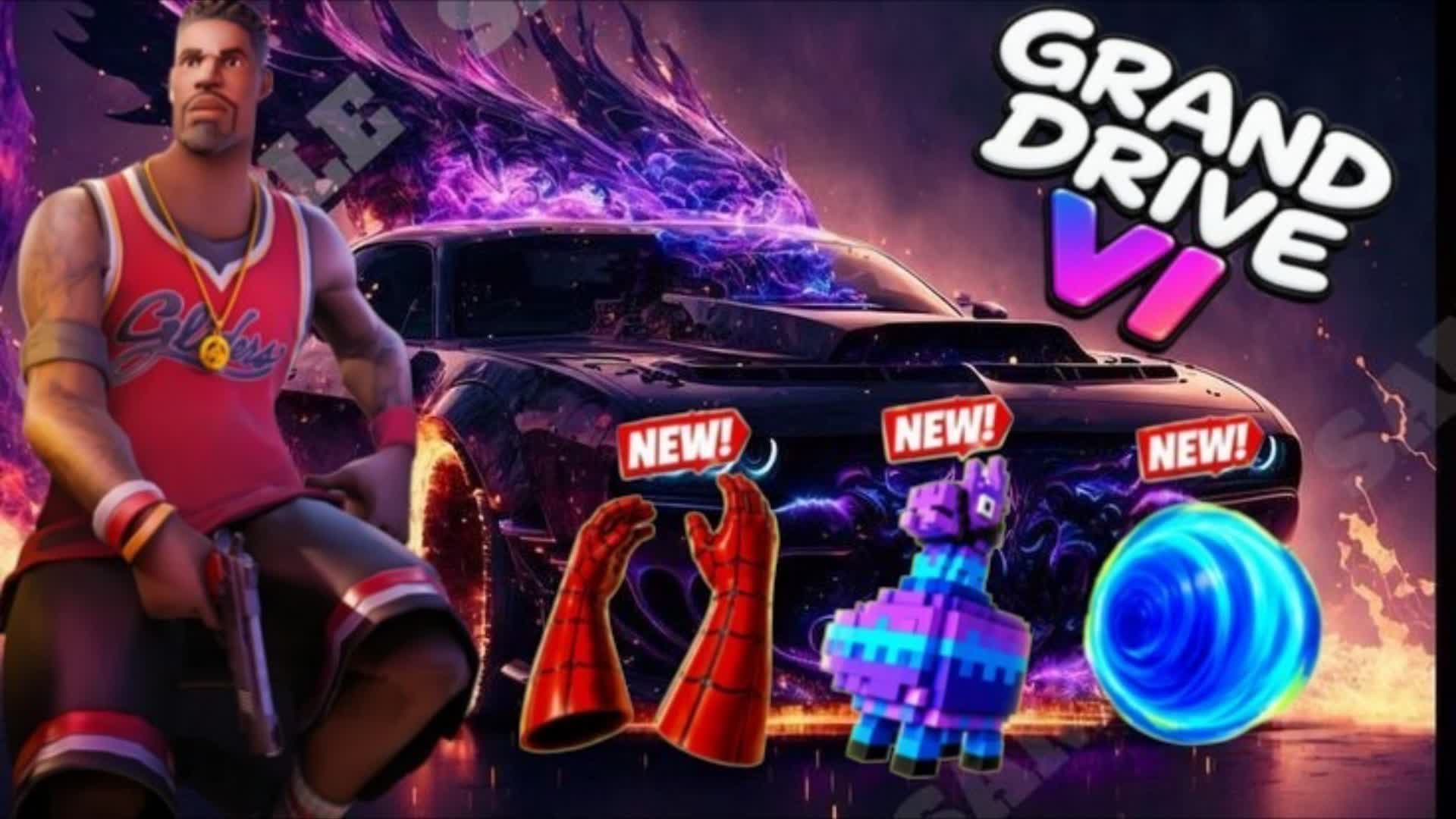 SUPER RUN GRAND DRIVE AUTO V8 — Fortnite island 1755-0851-9610 by lakost3