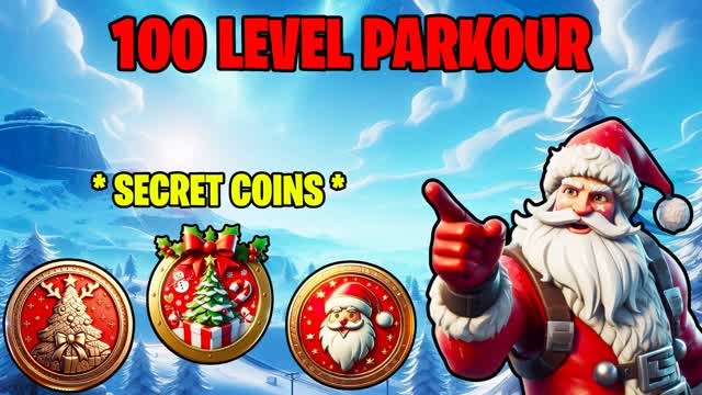 🎄🎵100 LEVEL CHRISTMAS COIN PARKOUR🎵🎄