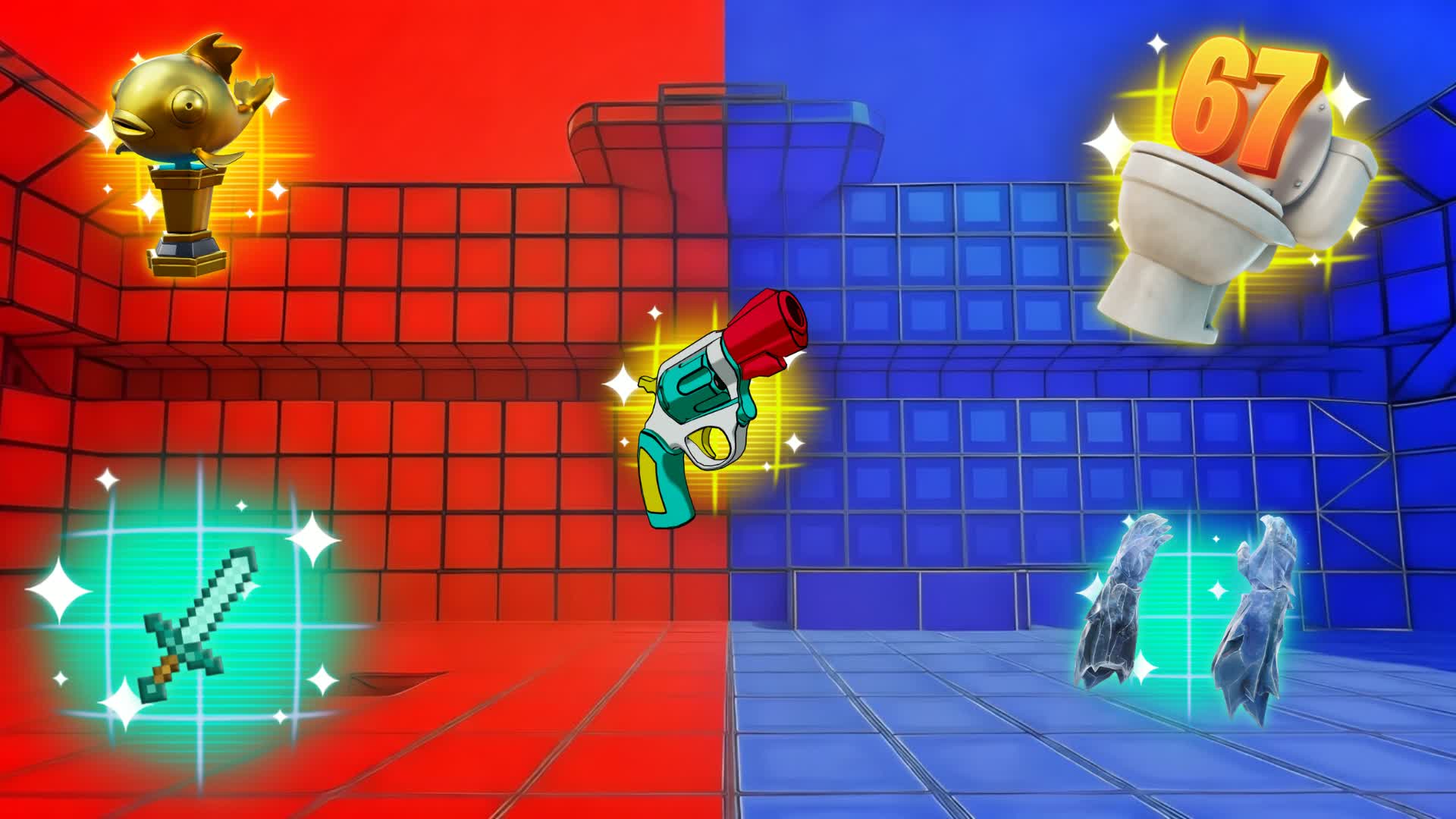 ANY GUN ⭐️ SKIBIDI RED VS BLUE 🔴🔵