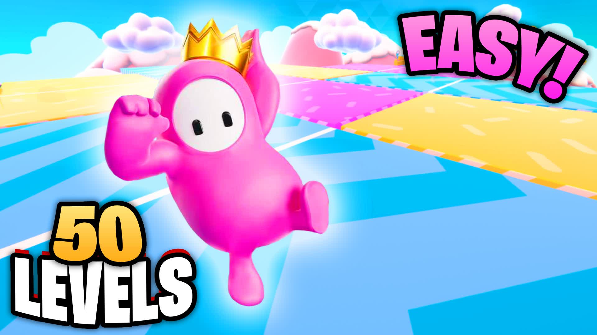 🌟 DEATHRUN FALL GUYS 50 LEVELS! 👑