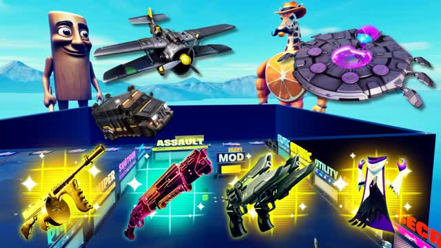 CRAZY 1V1 ALL GUNS & VEHICLES & ITEMS