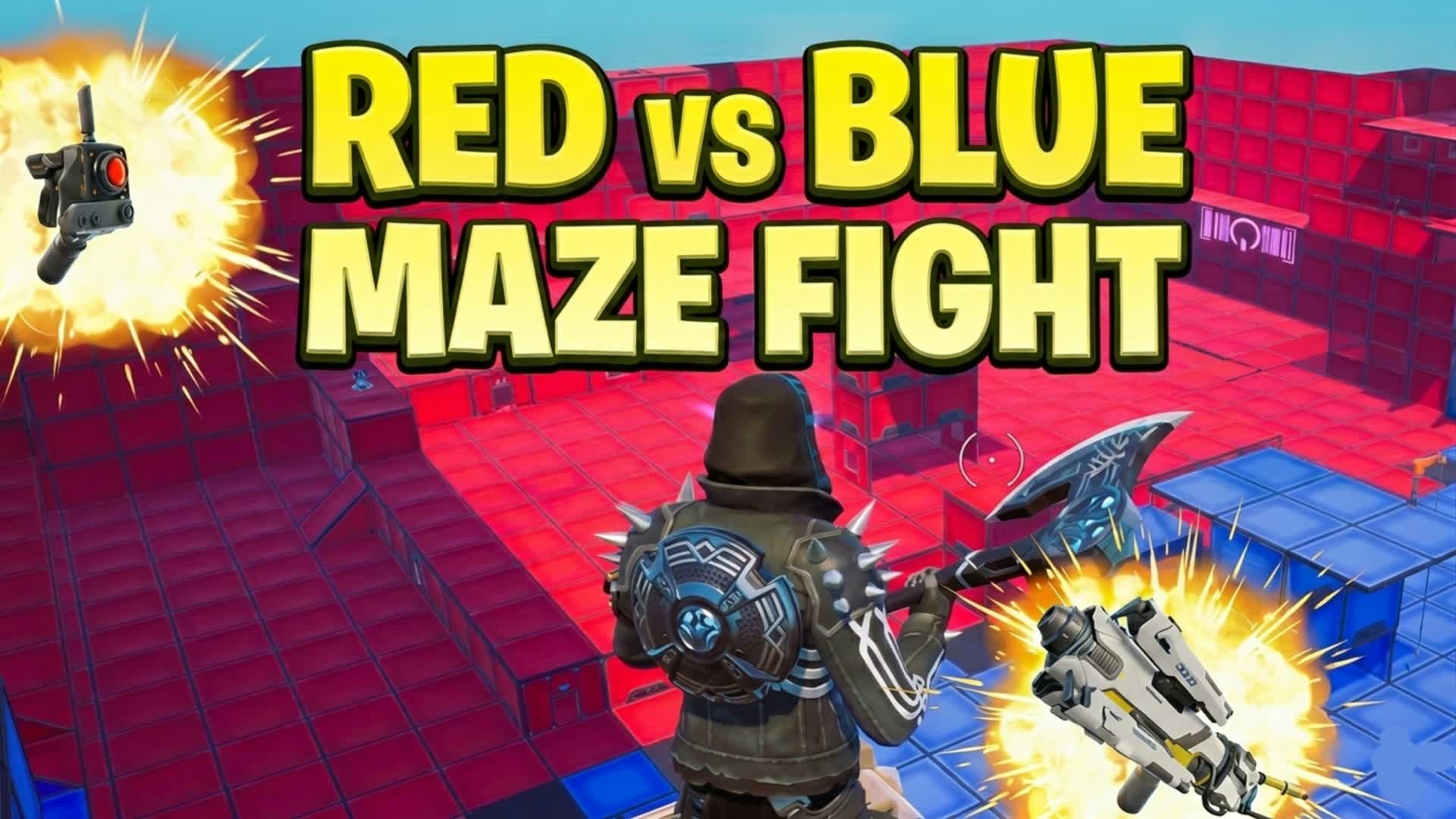 赤と青の迷路の戦い