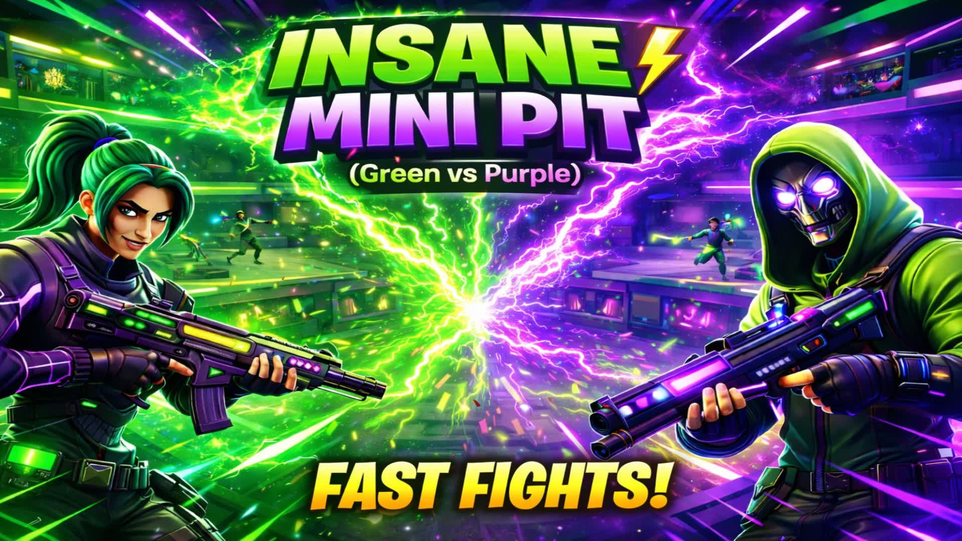 INSANE MINI PIT ⚡ (Green vs Purple)