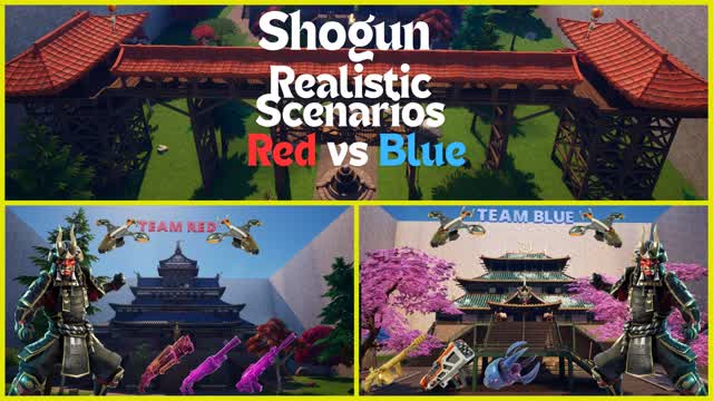 Shogun Red vs Blue Realistic Scenarios