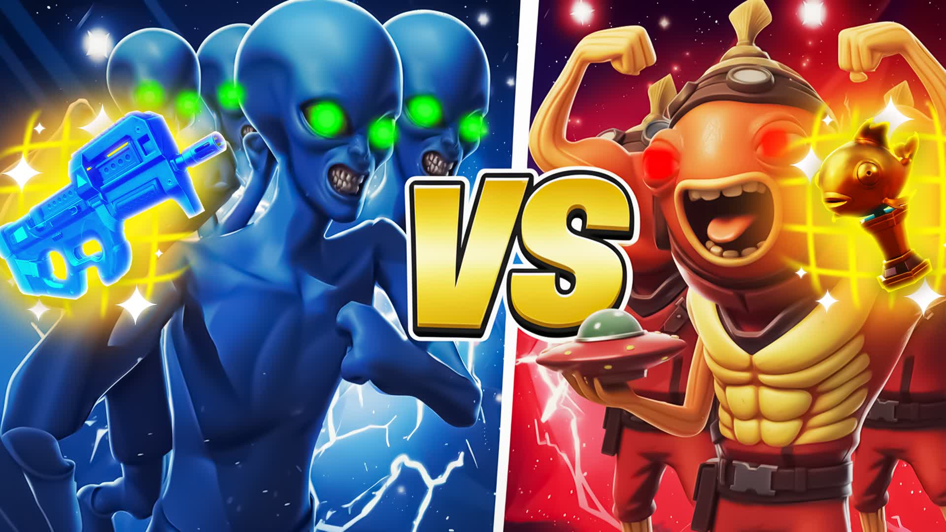 UNC RED VS BLUE ALIENS🔴🔵