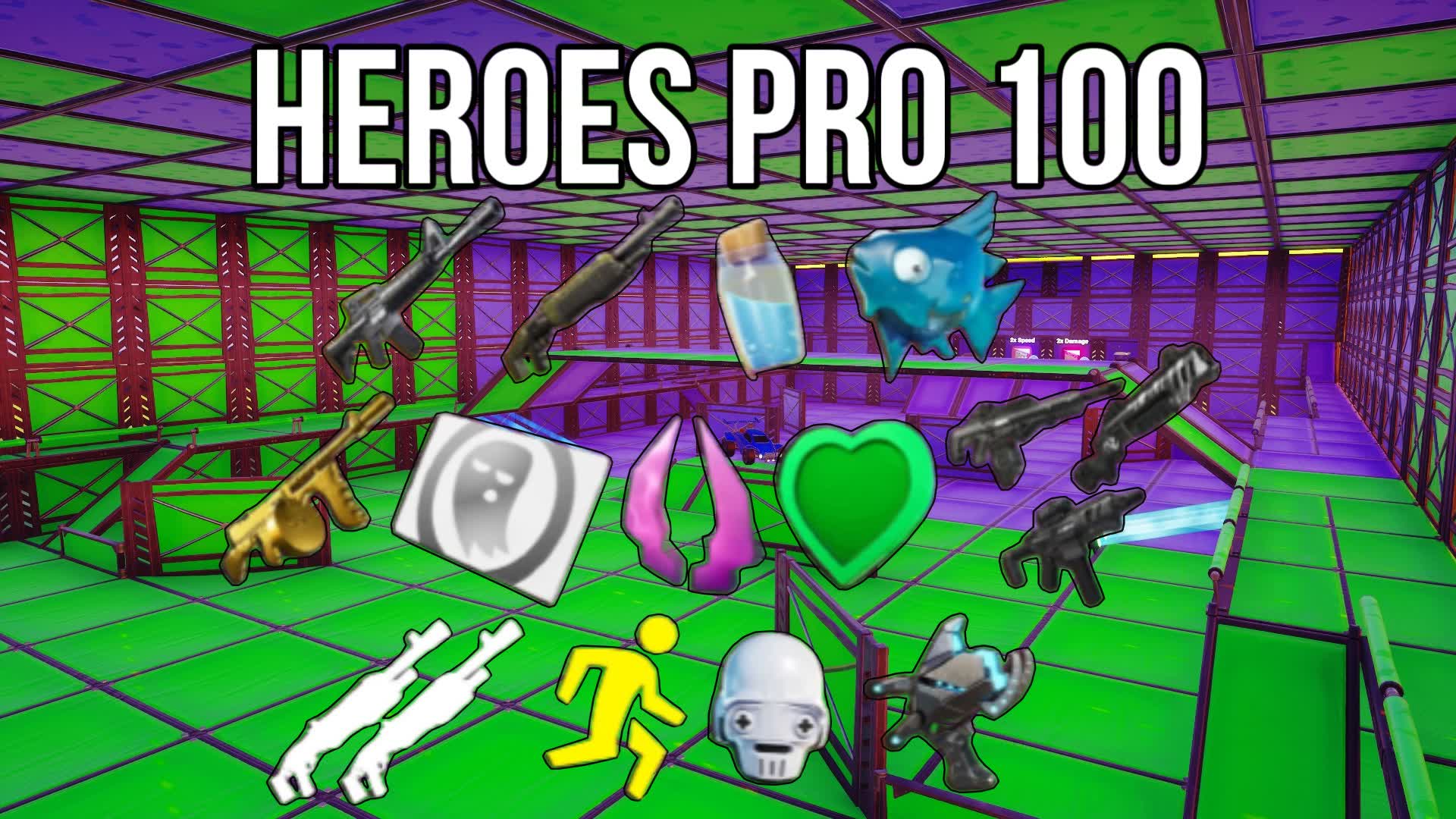🦸 HEROES PRO 100💯 8995-4778-2407 by shauna - Fortnite Creative Map Code ...
