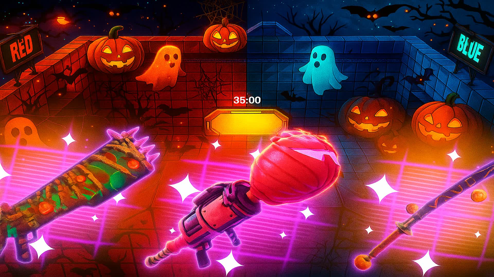 TERROR HALLOWEN RED VS BLUE 🔴🔵