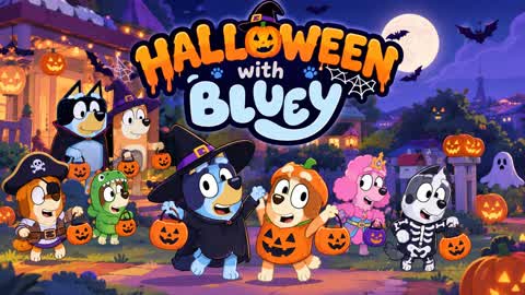 BLUEY HALLOWEEN 🔵🐶🎃👻 HORROR FIGHT