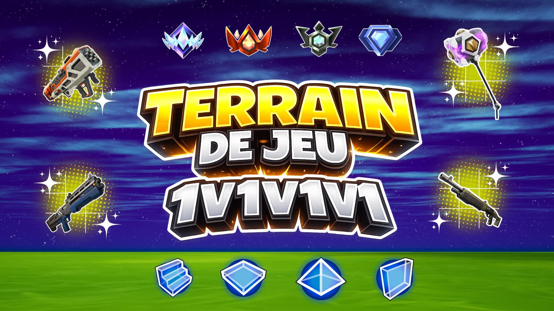 ​​ ​​TERRAIN DE JEU​ ​(1V1V1V1)