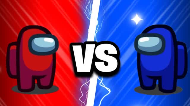 AMONG US RED VS BLUE 🔴🔵