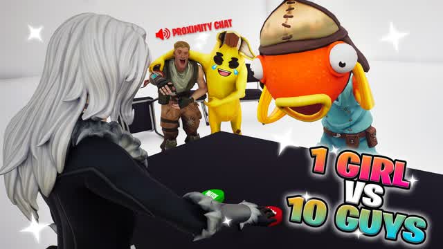 1 GIRL VS 10 GUYS
