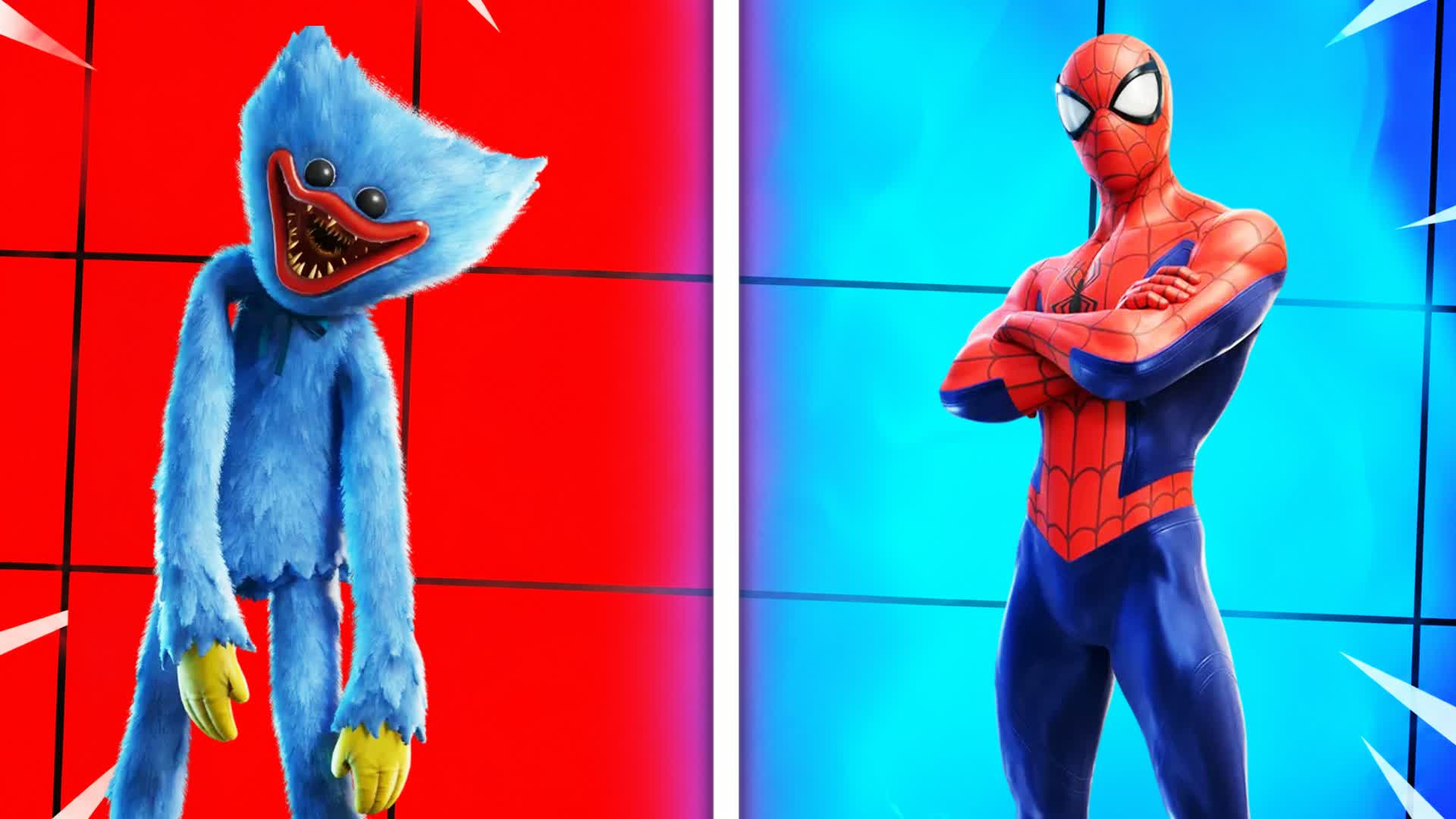 RED VS BLUE 🔴🔵HUGGY SPIDER