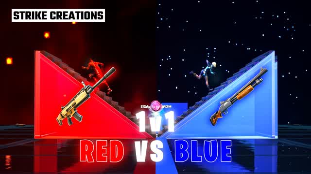 1V1 ❤ RED VS BLUE 💙 [RANKS]