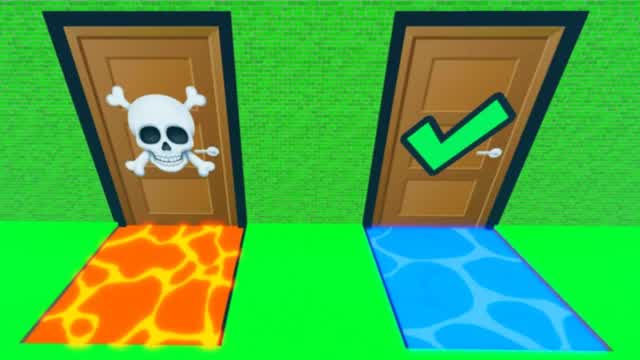 50/50 Pick a Door Obby! [MUSIC]