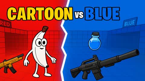 Cartoon Red VS Blue