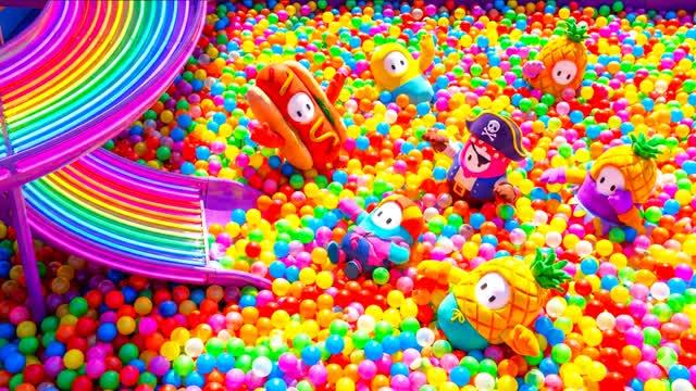 ⭐ MEGA FUN DEATHRUN OBBY FALL GUYS 200