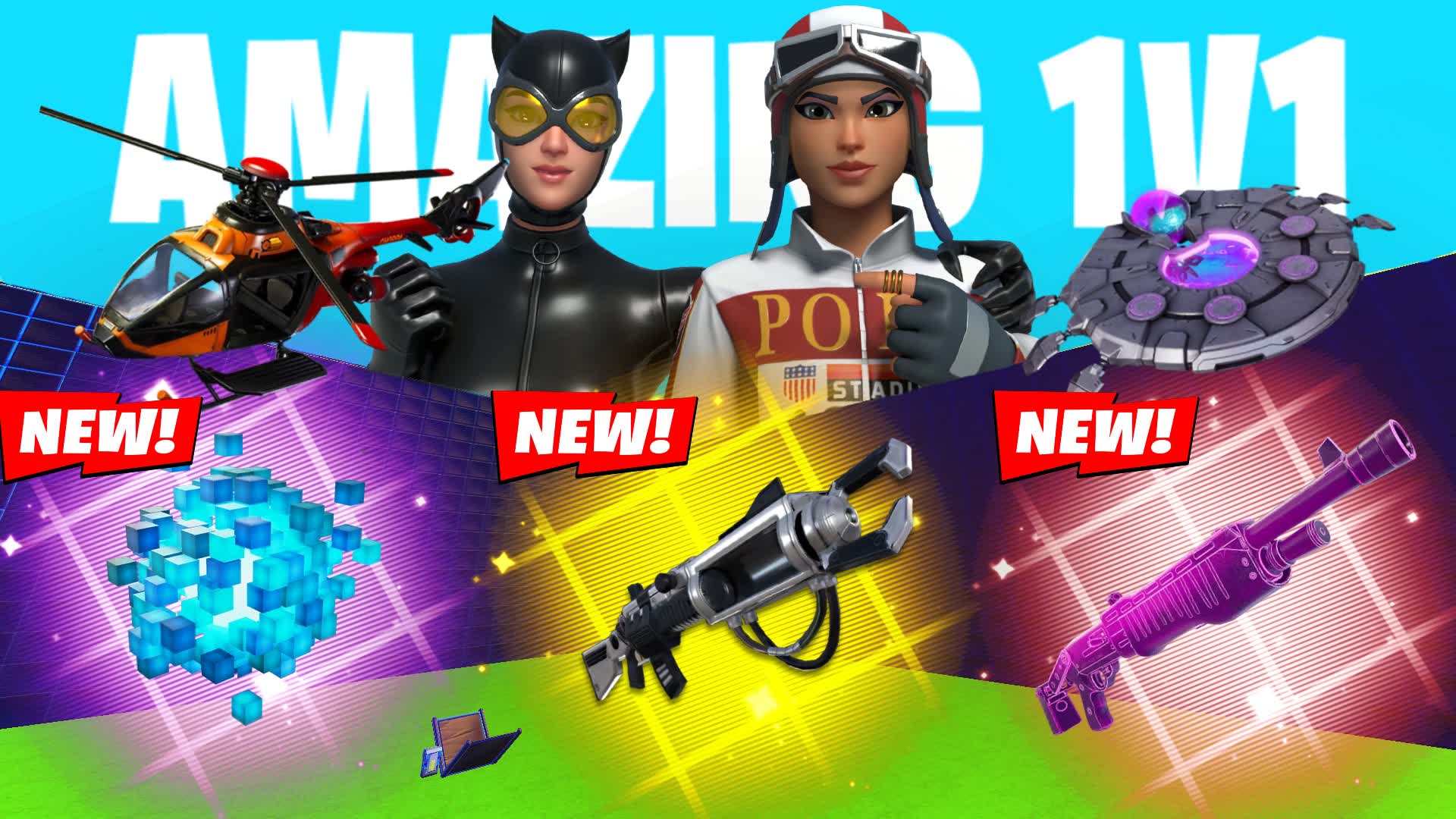 AMAZING 1V1 FFA - ALL GUNS & RIDES